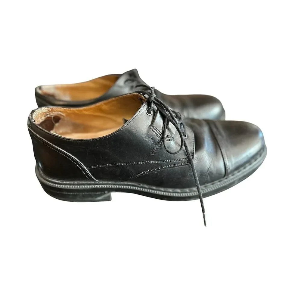 Bacco Bucci Men's Black Leather‎ Oxford Dress Shoes Size 9 1/2