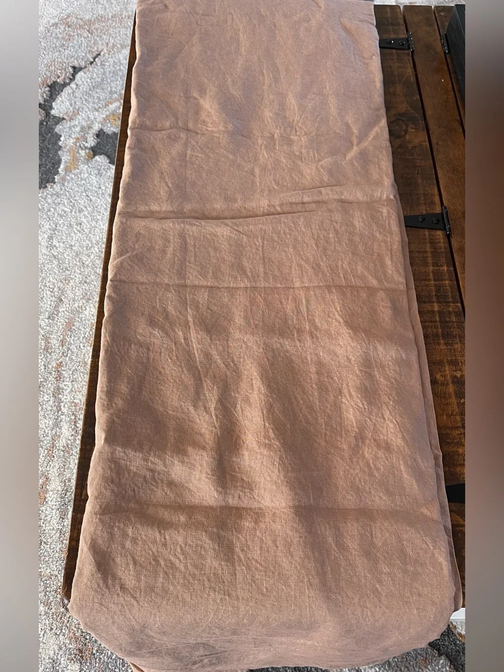 NWOT Quince European Linen Flat Sheet, King (Latte)
