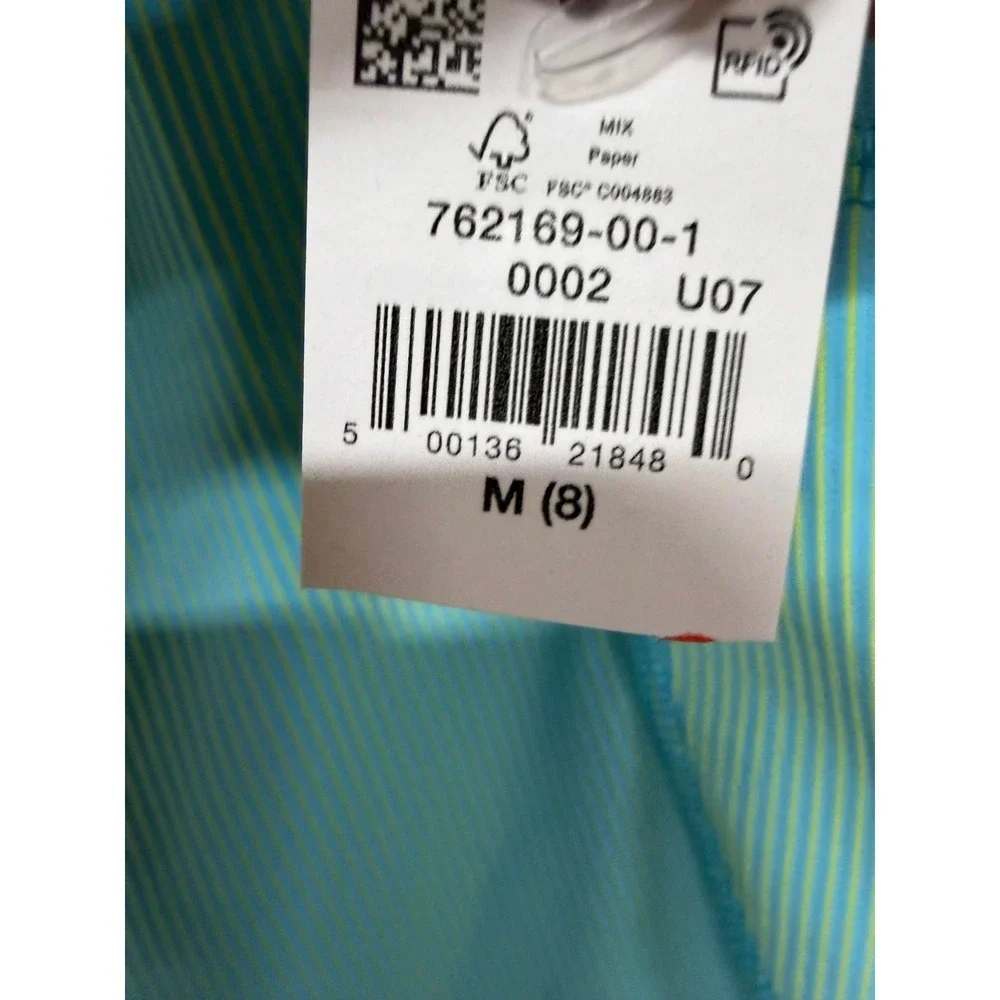 Old Navy Powersoft Leggings Girls Size M 8 Go-Dry Ribbed Blue Athletic Pants NWT