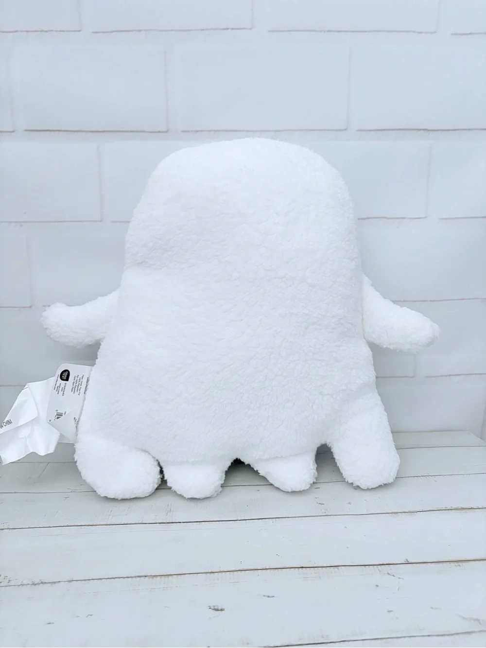Hyde & EEK! Boutique Faux Shearling Ghost Novelty Halloween Throw Pillow NEW