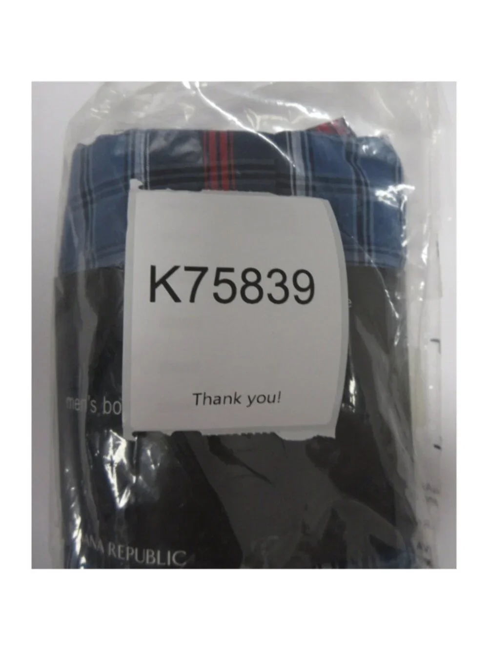 Banana Republic Underwear XXL Red Boxer Shorts Tartan Plaid Cotton NEW