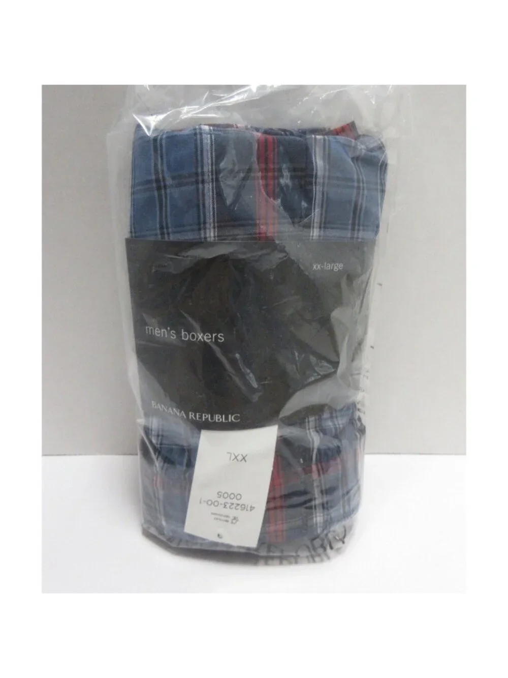 Banana Republic Underwear XXL Red Boxer Shorts Tartan Plaid Cotton NEW