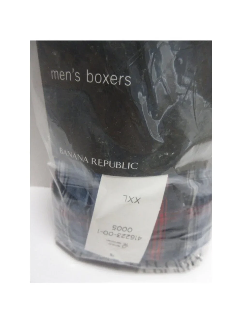 Banana Republic Underwear XXL Red Boxer Shorts Tartan Plaid Cotton NEW