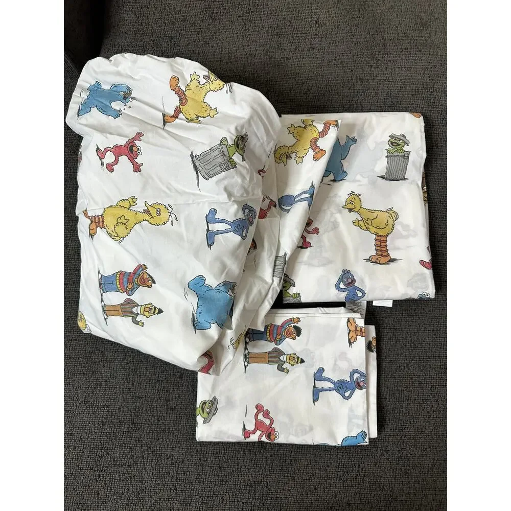 Pottery Barn Kids Sesame Street Sheet Set Twin Organic Cotton Set of 3