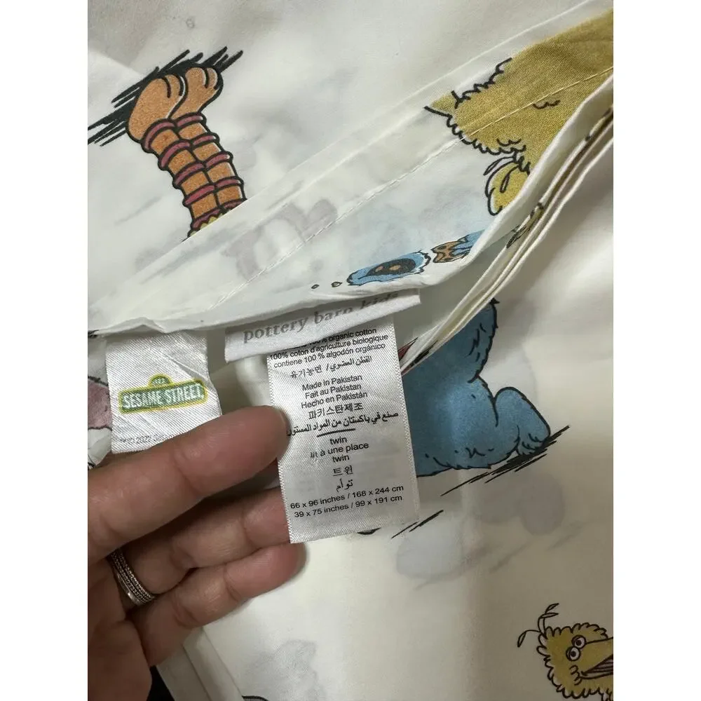 Pottery Barn Kids Sesame Street Sheet Set Twin Organic Cotton Set of 3