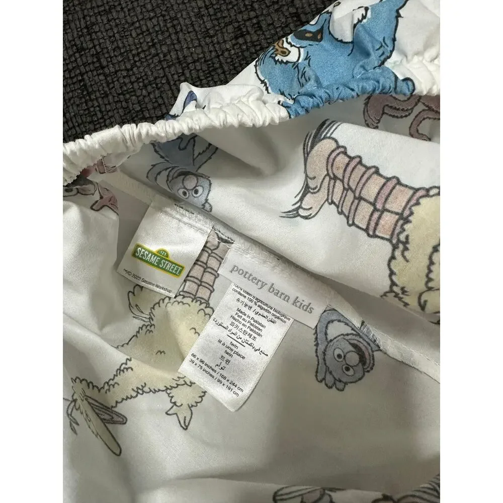 Pottery Barn Kids Sesame Street Sheet Set Twin Organic Cotton Set of 3