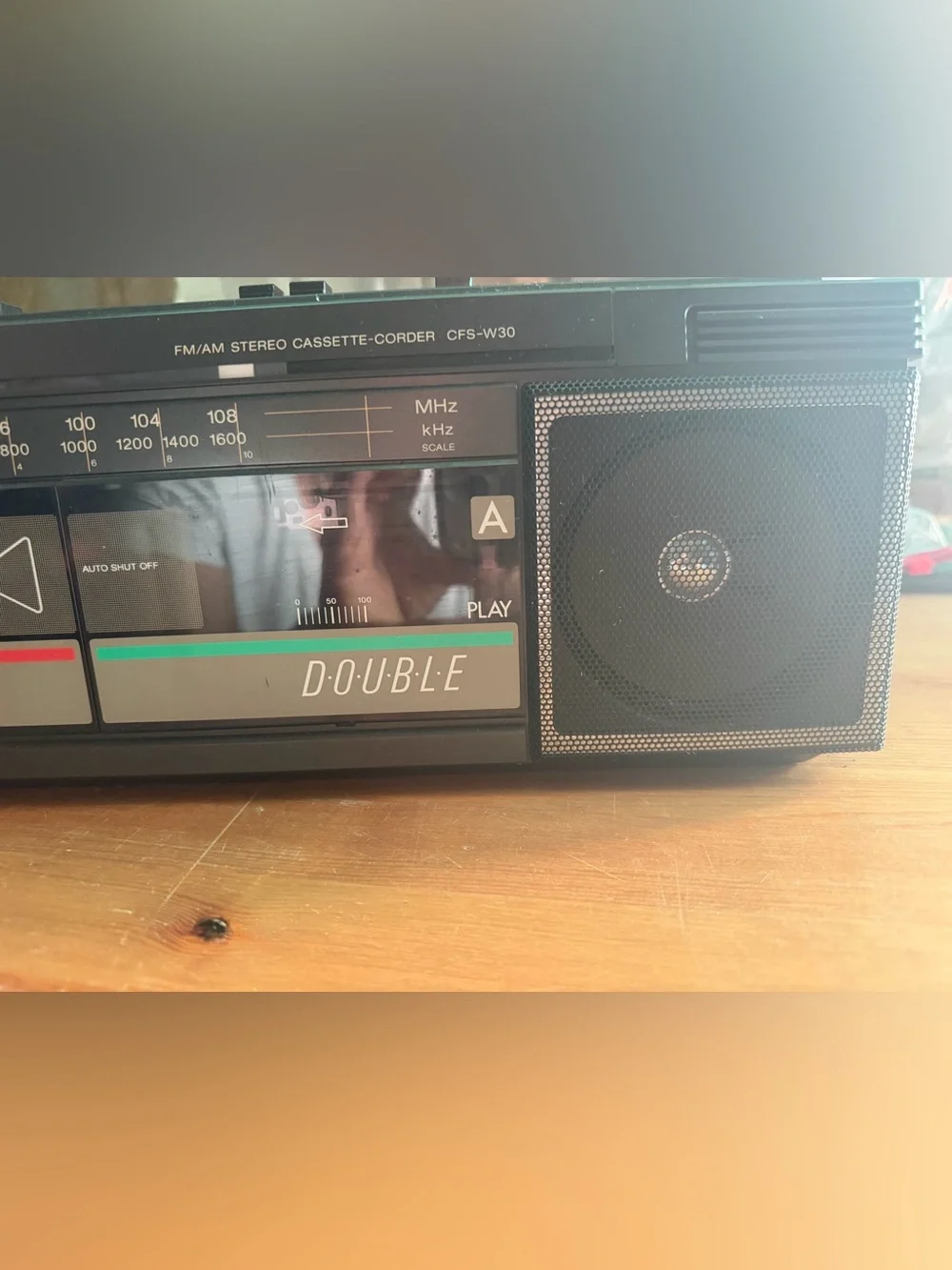 Vintage- Sony CFS-W30S Dual Cassette Boombox Player Recorder Stereo Radio AS-IS