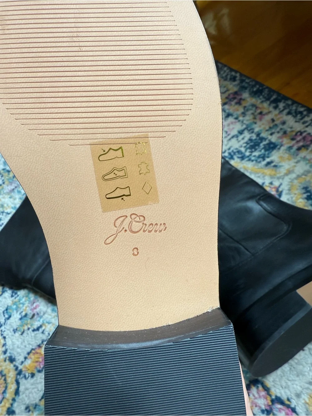 J. Crew Black Over-the-Knee Leather Boots
