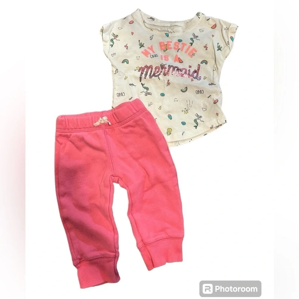 6-9 month mermaid outfit bundle