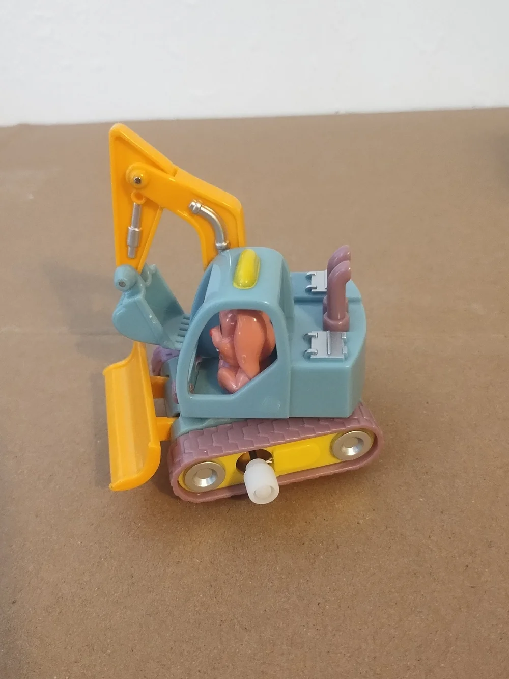 Cute Excavator Toy with Animal Driver plastic good condition