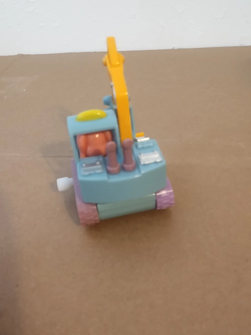 Cute Excavator Toy with Animal Driver plastic good condition