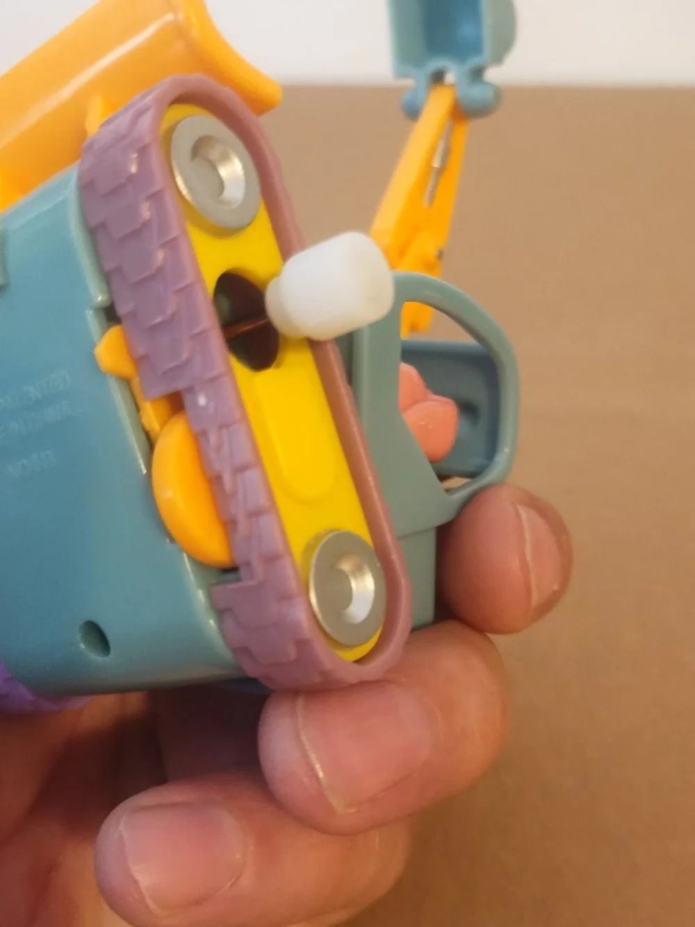 Cute Excavator Toy with Animal Driver plastic good condition