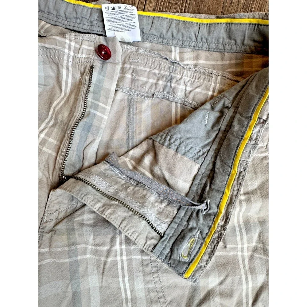 Air Jordan Shorts Men’s 38 Gray White Plaid Cotton Casual Outdoor Jumpman BBall