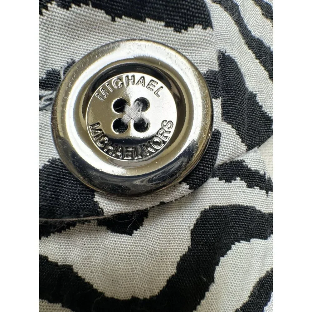 Michael Kors Zebra Print Halter Dress Size 8 Lined Cotton Blend