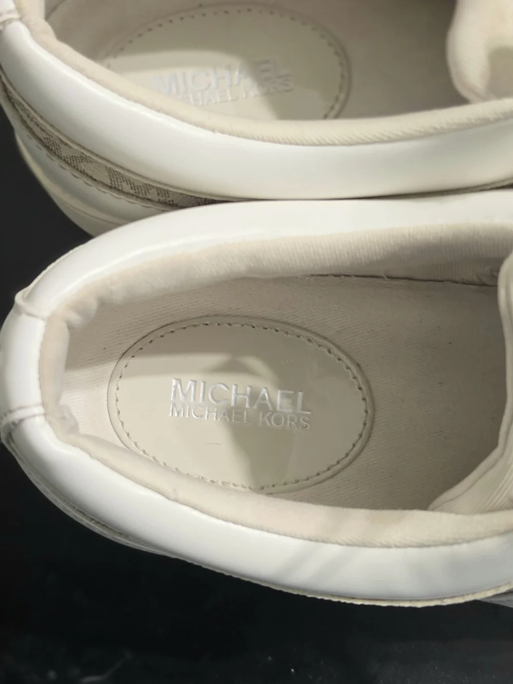 Michael Kors White Signature Logo Low-Top Sneakers