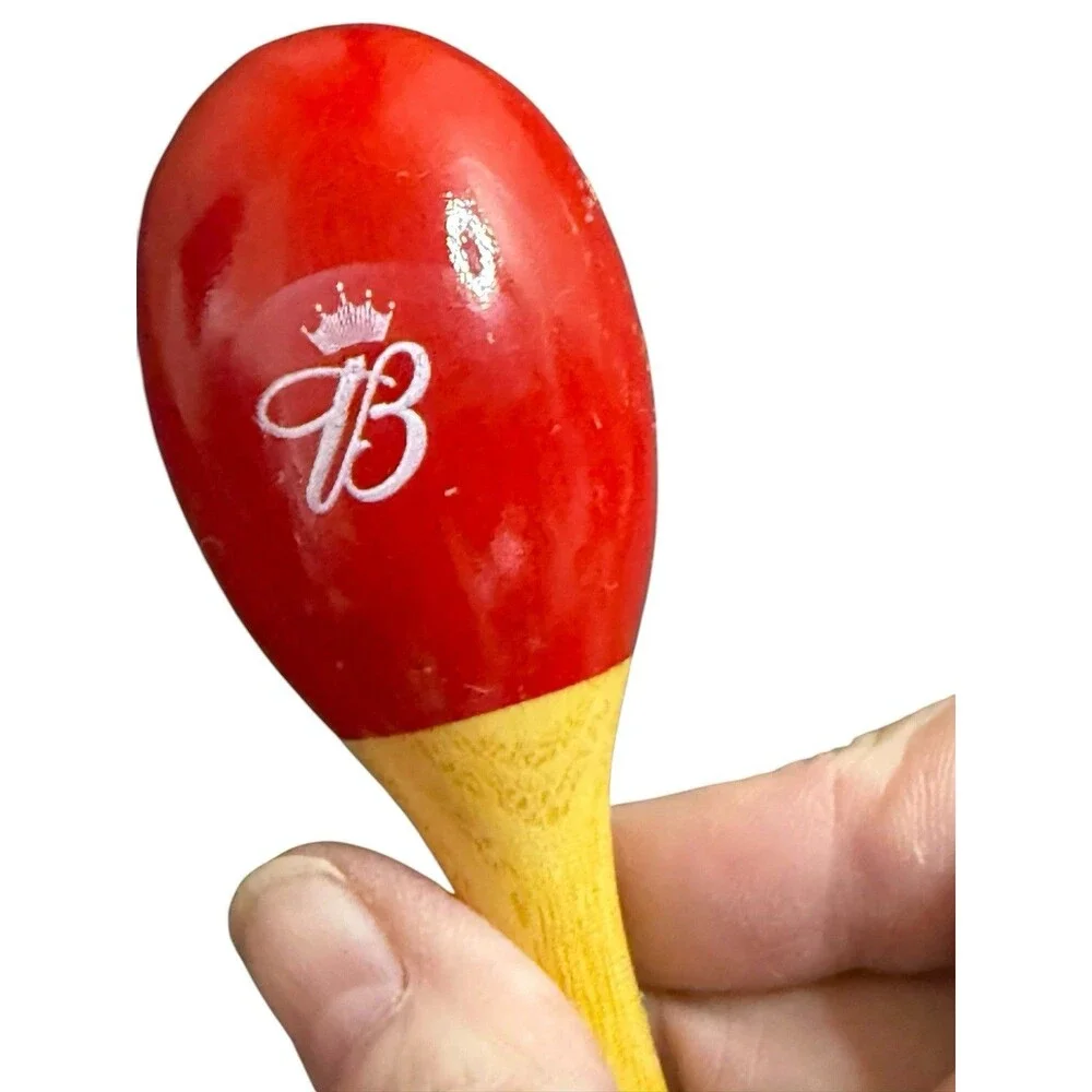 Budweiser wooden maracas