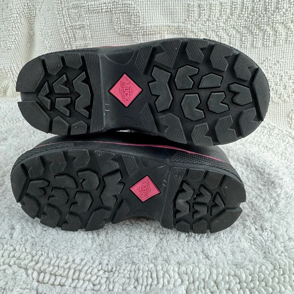 Muck Boot Company Hale Rain Boots Black Pink Size 11 Kids Waterproof Outdoor Mud
