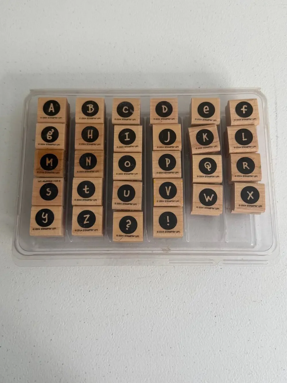 Stamping’ up wooden alphabet letter stamps set 28 pieces