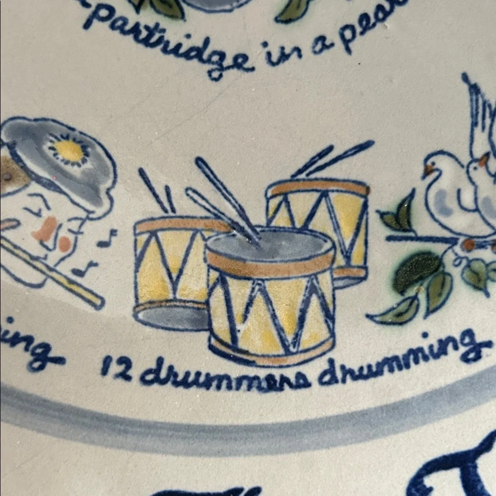 Vintage Louisville Stoneware - The Twelve Days of Christmas Decorative Plate