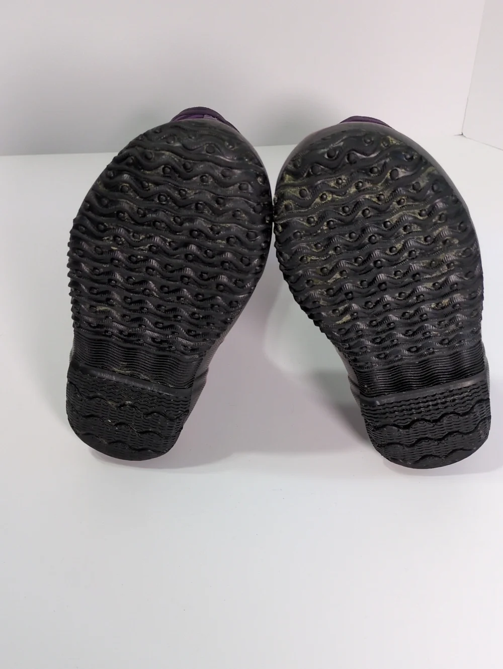 Bogs Waterproof Winter Rain Boots Purple Floral Striped Youth 6 / EUR 39