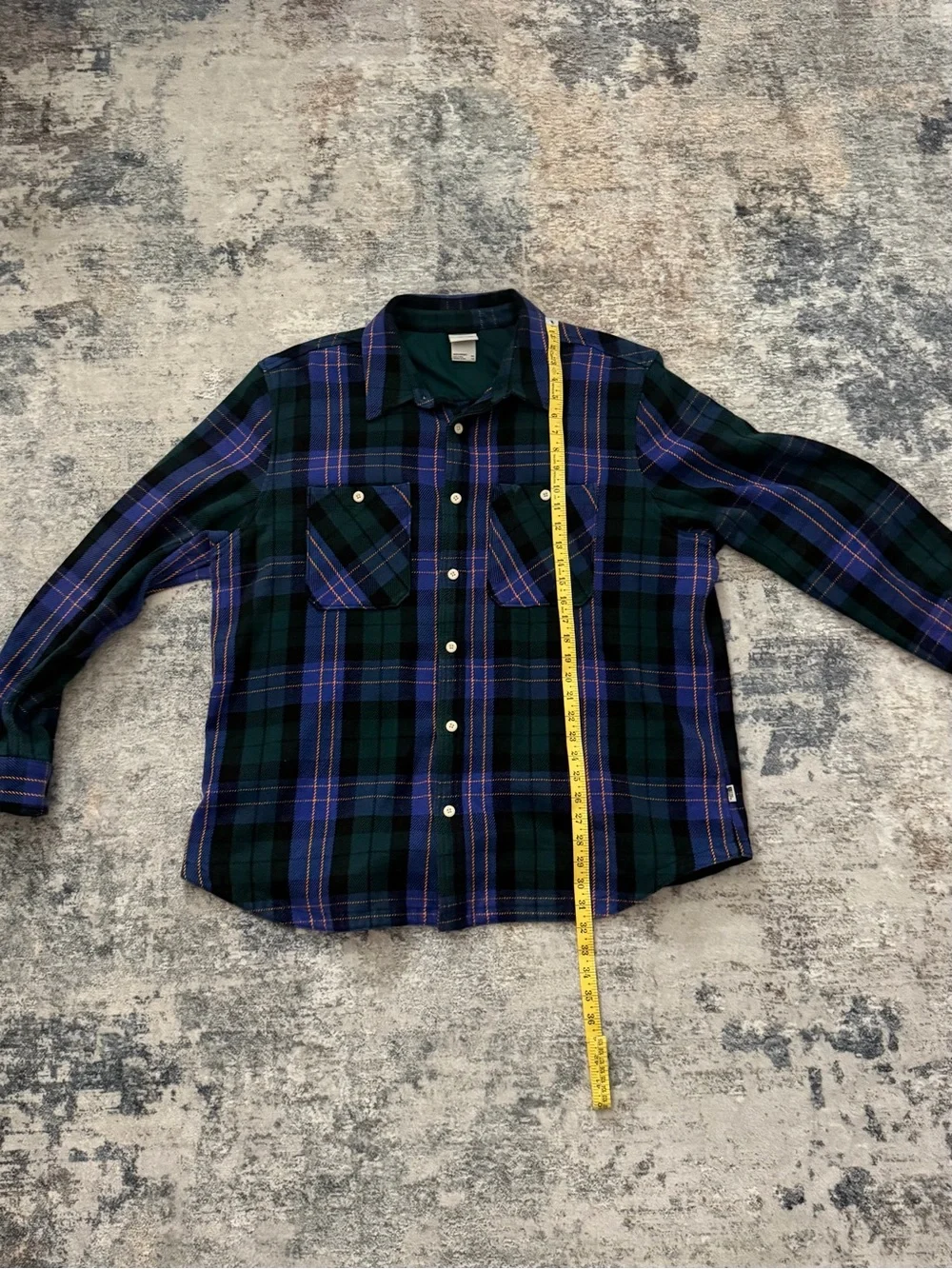 The North Face Green & Blue Plaid Button-Down Shirt