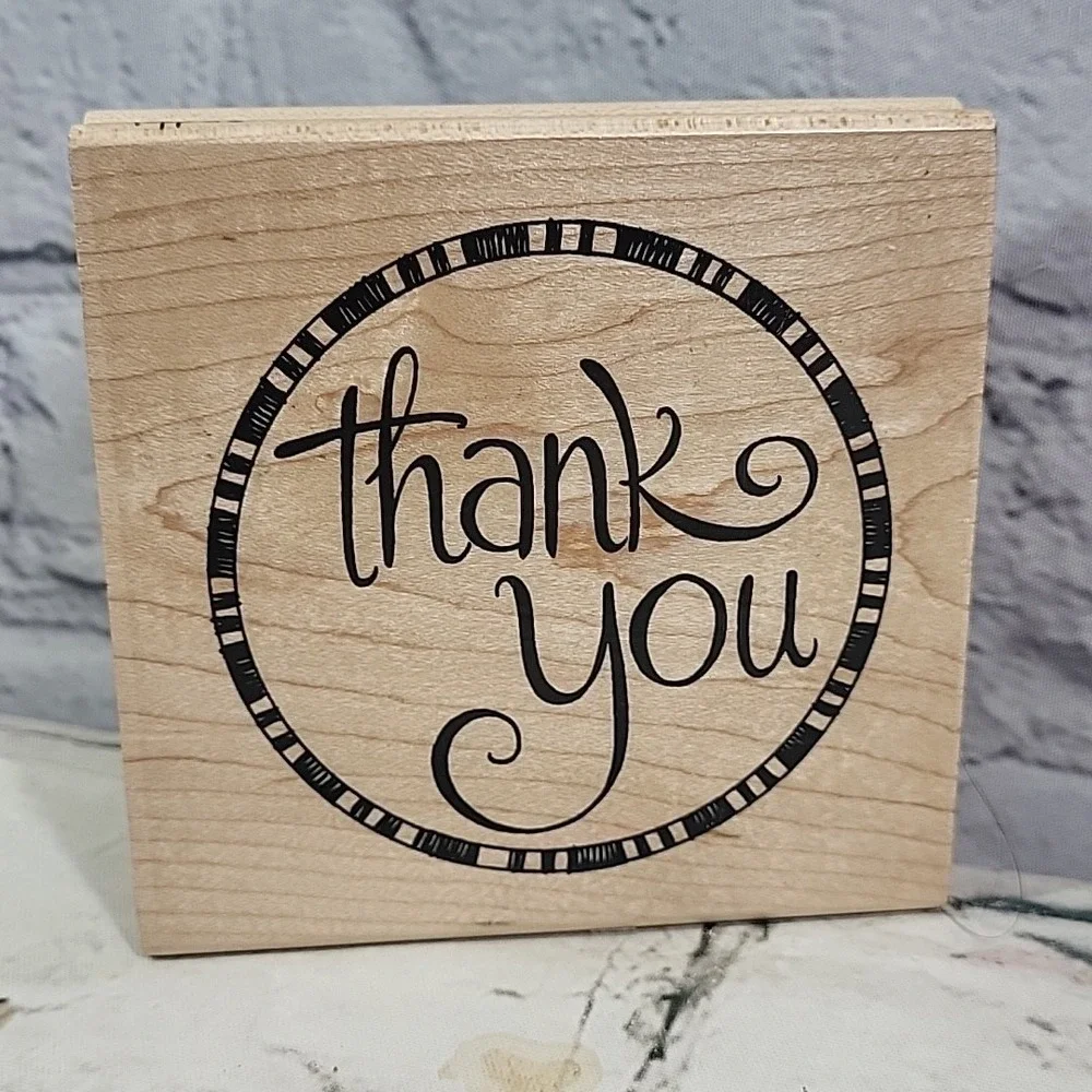 Large Rubber Stamps Party Invitation Lot Thank You You're Invited Mounted Crafts