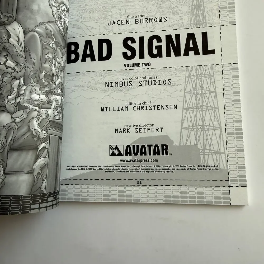 Bad Signal by Warren Ellis Volume Two Graphic Novel Avatar Press
