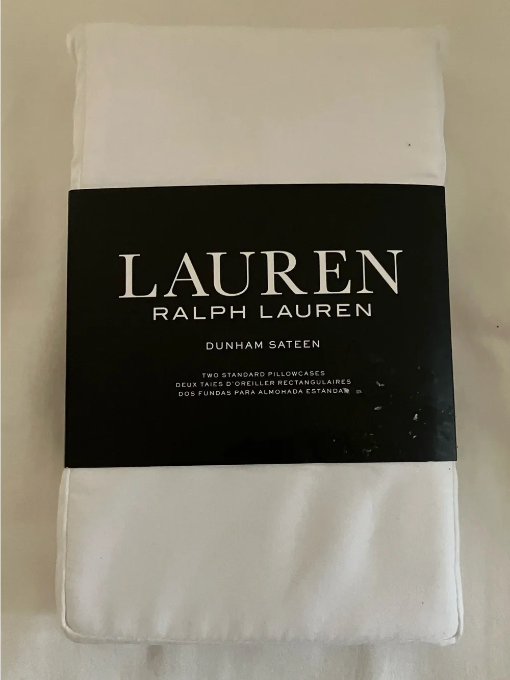 Ralph Lauren - White Dunham Sateen Pillowcases NWT