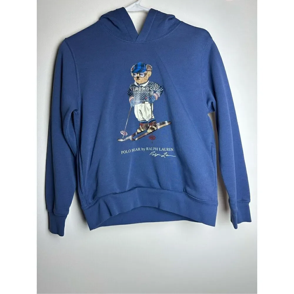 Ralph Lauren Boys Ski Bear Fleece Hoodie
