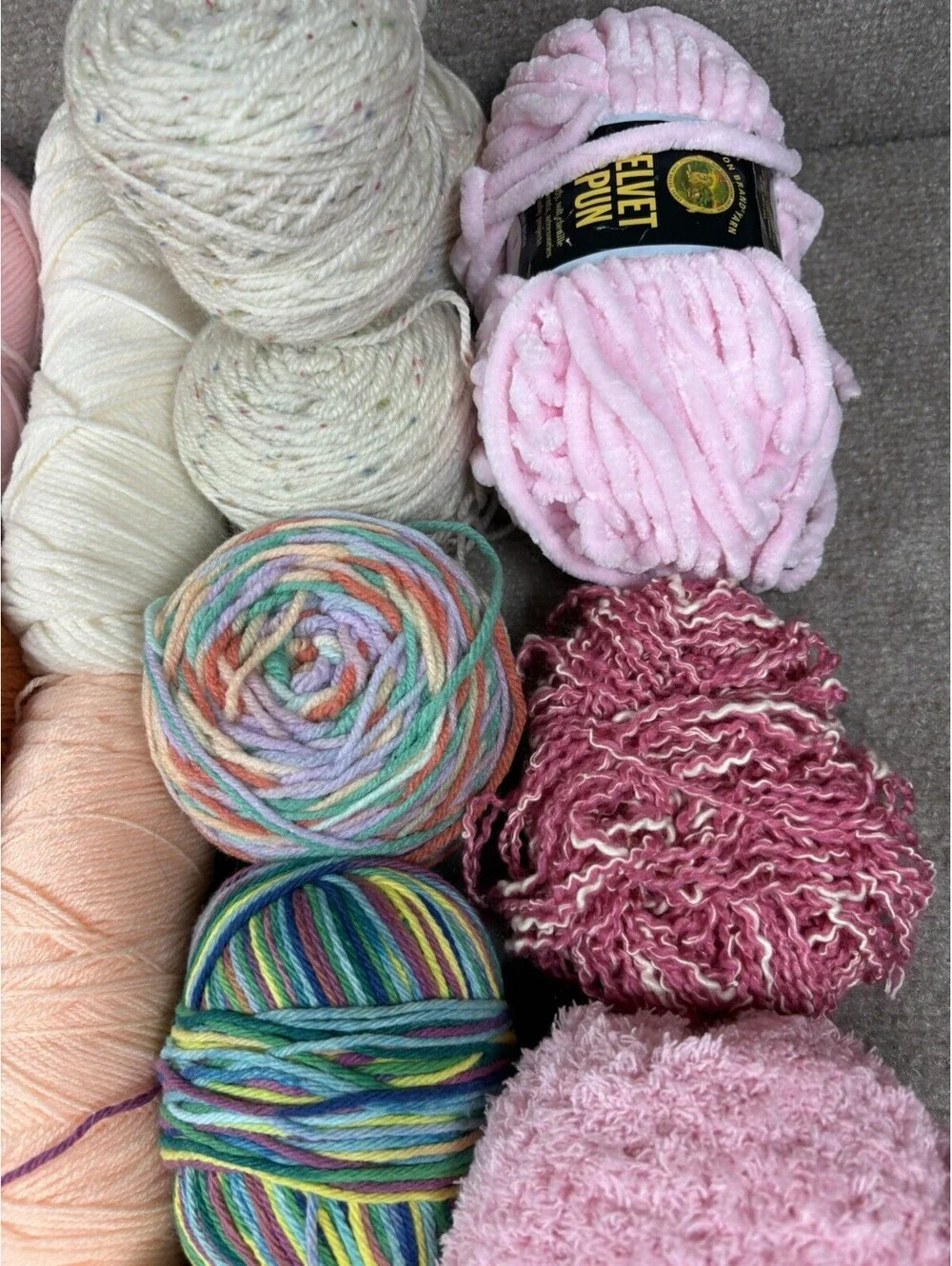 Mixed Yarn Lot 5lbs Assorted Colors Textures Knitting Crochet Destash Bundle