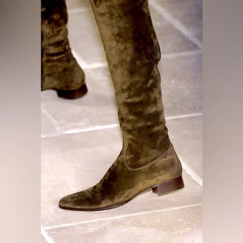 Ralph Lauren Fall 2006 Runway Collection Italian Mink Suede Over the Knee Boot