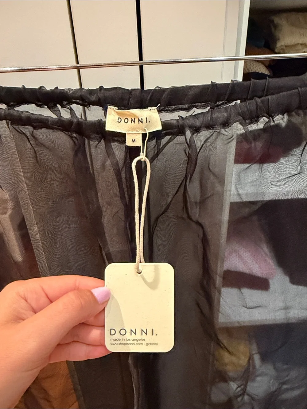 DONNI. lightweight sheer