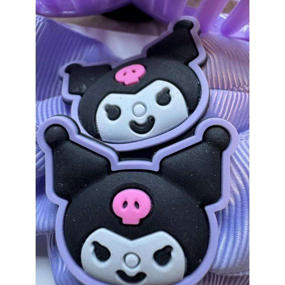 Kuromi Monster Fashion Colorful Purple Hair Bow & Clip for Girls 3 PC NEW