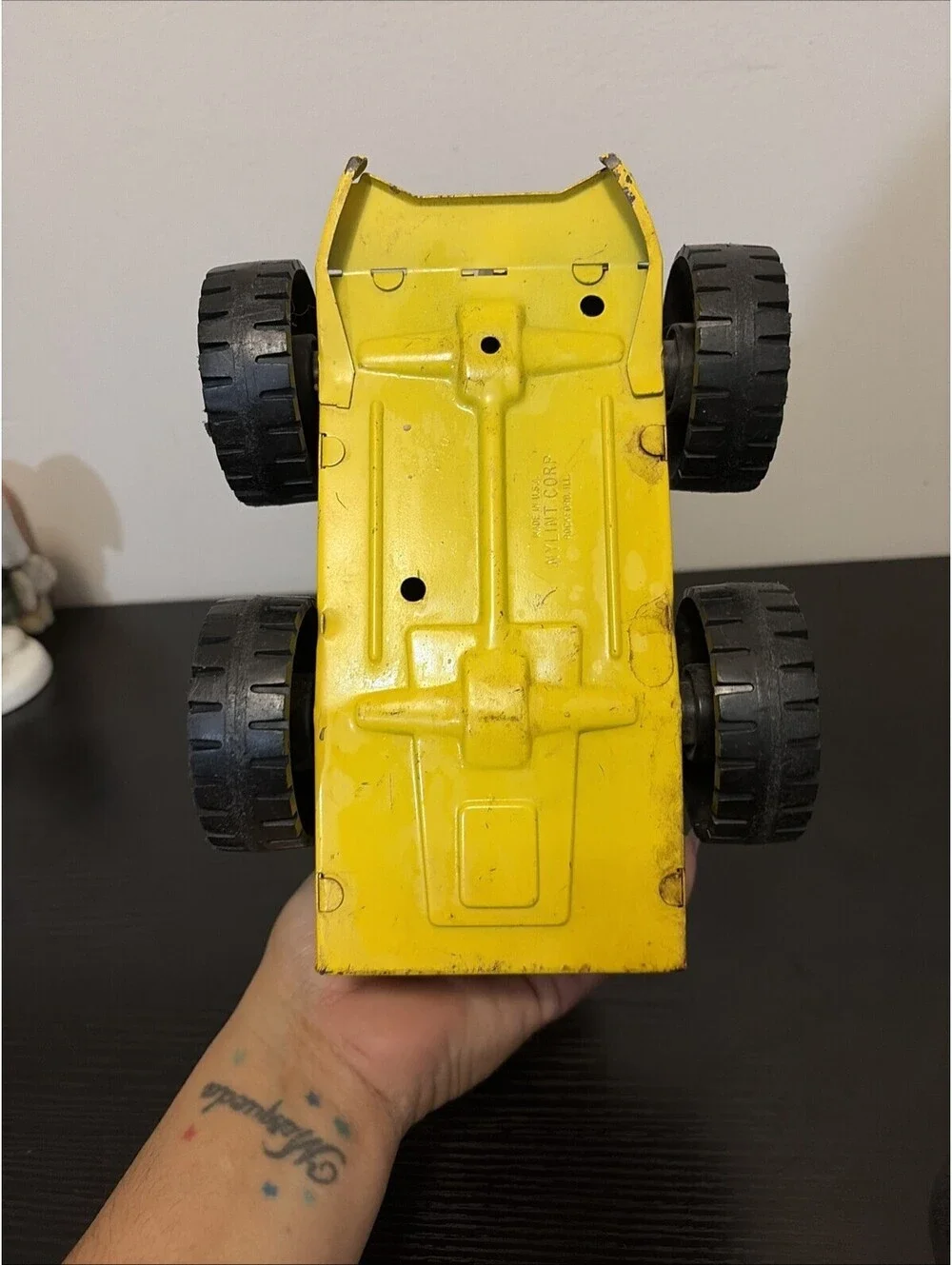 Vtg Nylint Yellow Front End Loader Metal Toy Missing A Piece