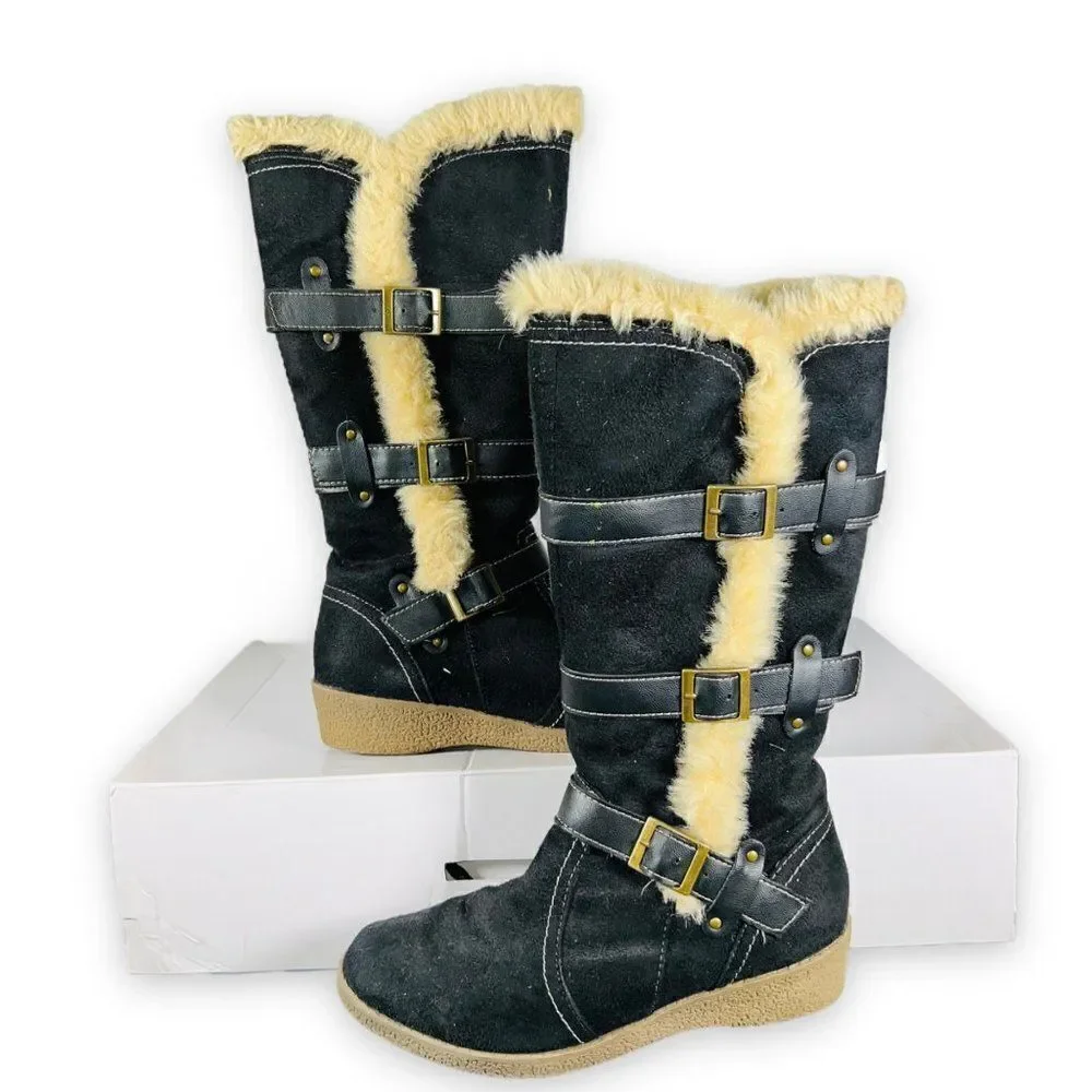 Nine‎ West Darrion Winter Casual Boots Black Youth 4M