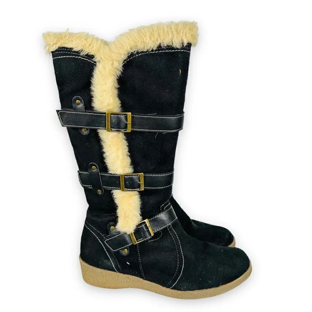 Nine‎ West Darrion Winter Casual Boots Black Youth 4M
