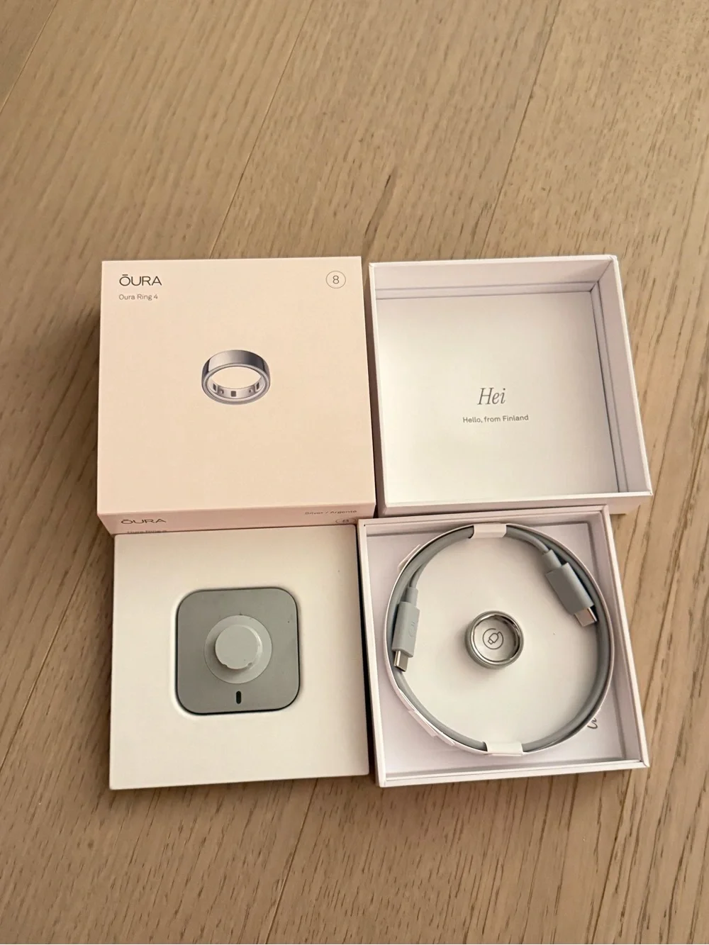 Oura Ring — Silver Metallic Health & Sleep Tracker