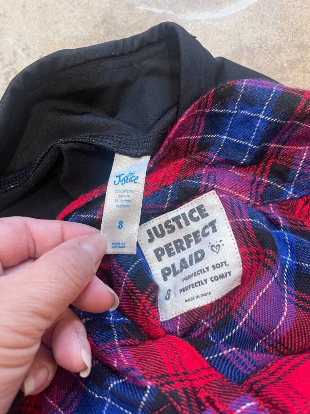 Justice girls size