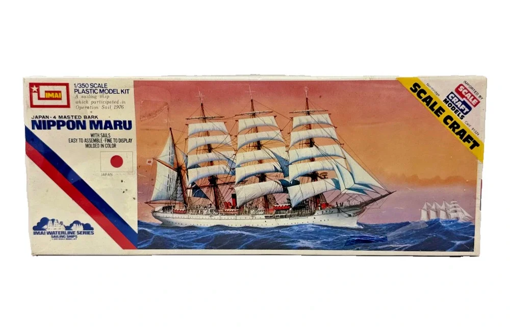 Imai B-306 1/350 Nippon Maru 4-Masted Bark Model Kit Sealed 1978