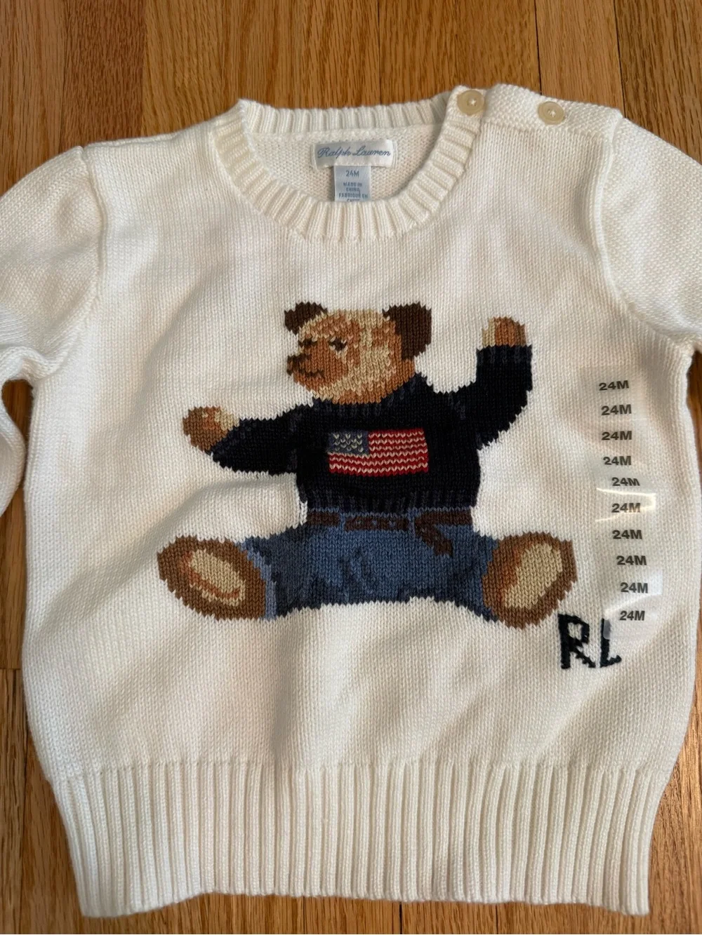 Ralph Lauren NWT Kid’s Polo Bear Cotton Sweater