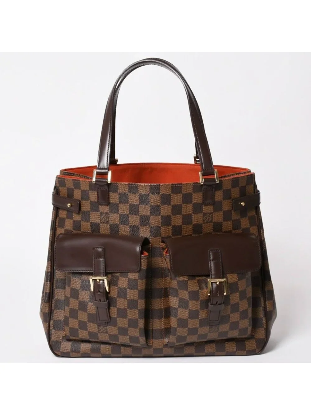 Louis Vuitton Damier Uzes Brown Tote Bag Canvas Gold