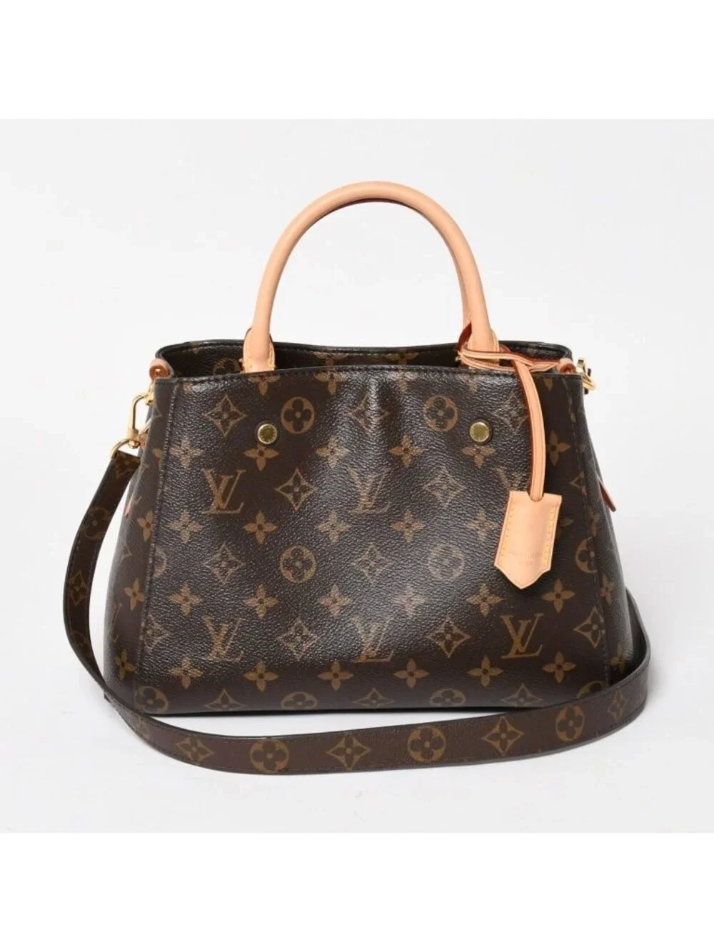 Louis Vuitton Montaigne BB Monogram Handbag Brown