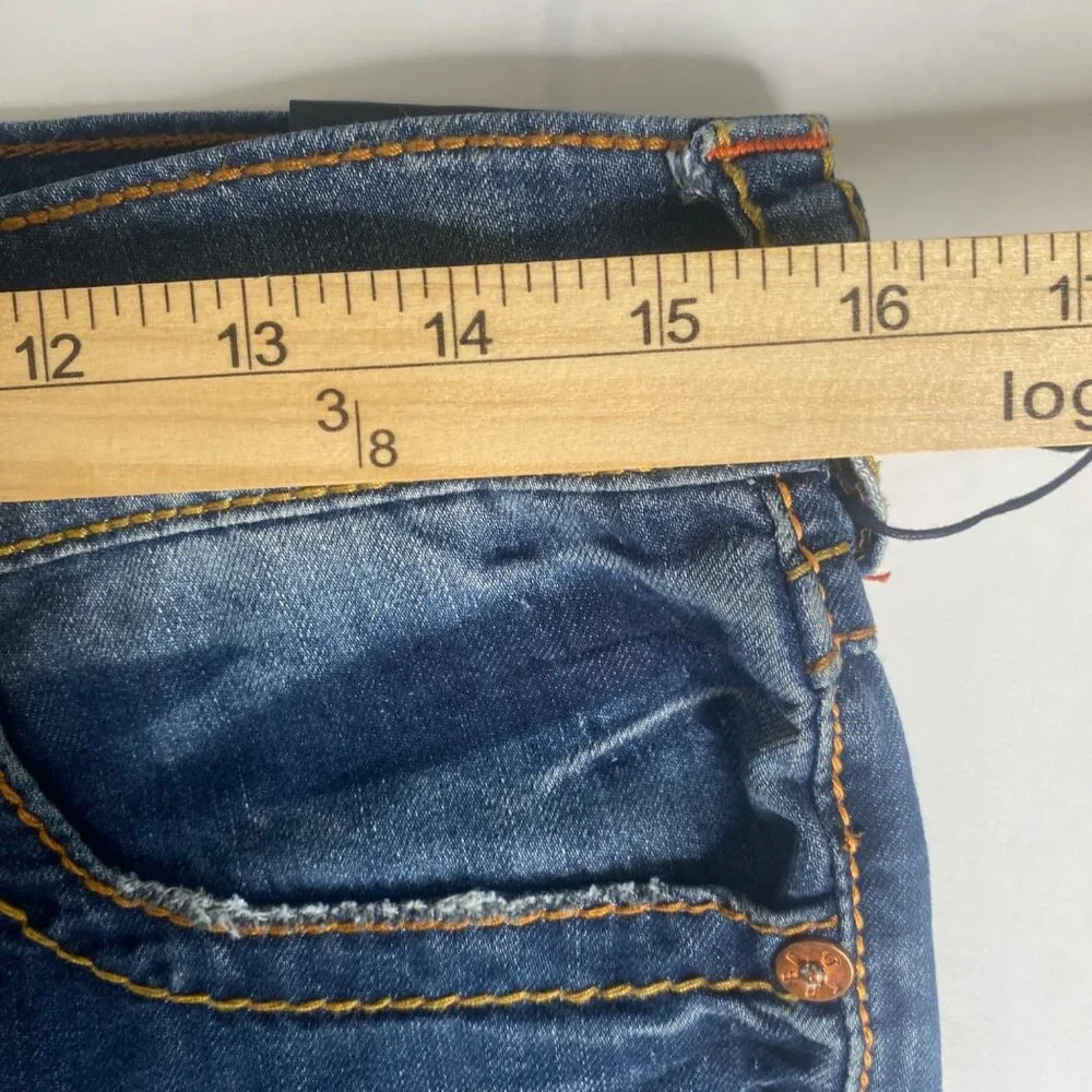 True Religion Ricki Jeans Mens Size 25X32 Dark Wash Relaxed Straight 207444 NWT‎