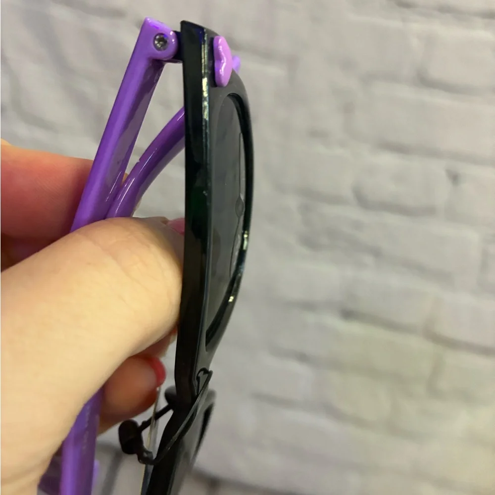 5/$20 Sporting Eyes Youth Girls Purple Gingham Hearts Sunglasses Summer Eyewear‎