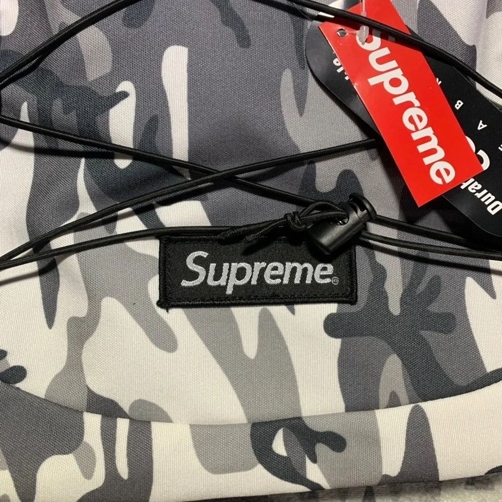 Supreme Cordura Backpack Snow Camo White Grey Box Logo Streetwear Bag