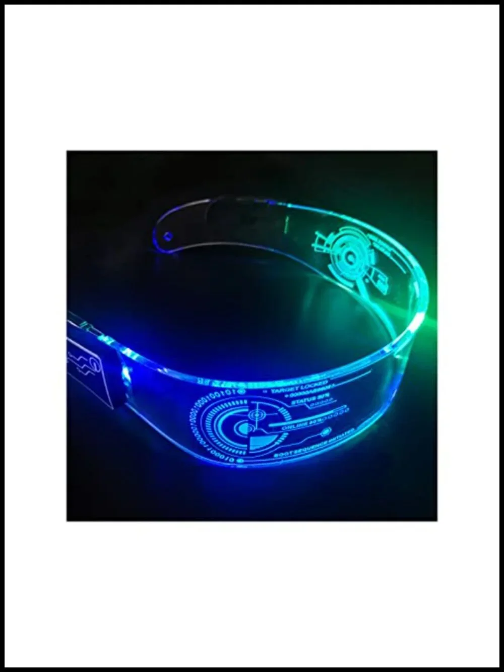 USB Rechargeable LED Light Up Glasses, 7 Colors Changing Flashing Luminous
