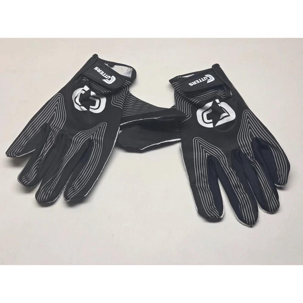 Cutters‎ Epic Receiver Football Gloves Youth L/XL Black White CG90630 Grip Gear