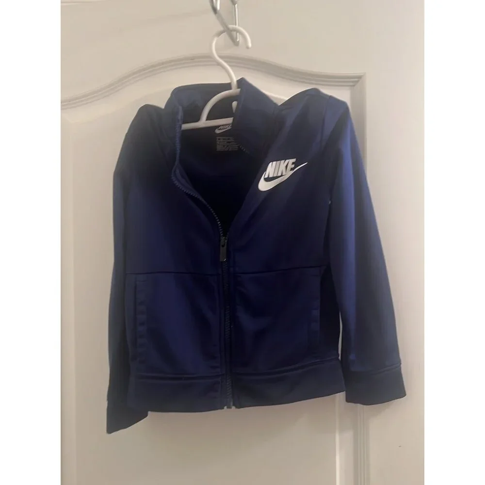 Nike‎ Kids Navy Blue Full Zip Track Jacket Futura Logo Size 4 XS 3-4YRS