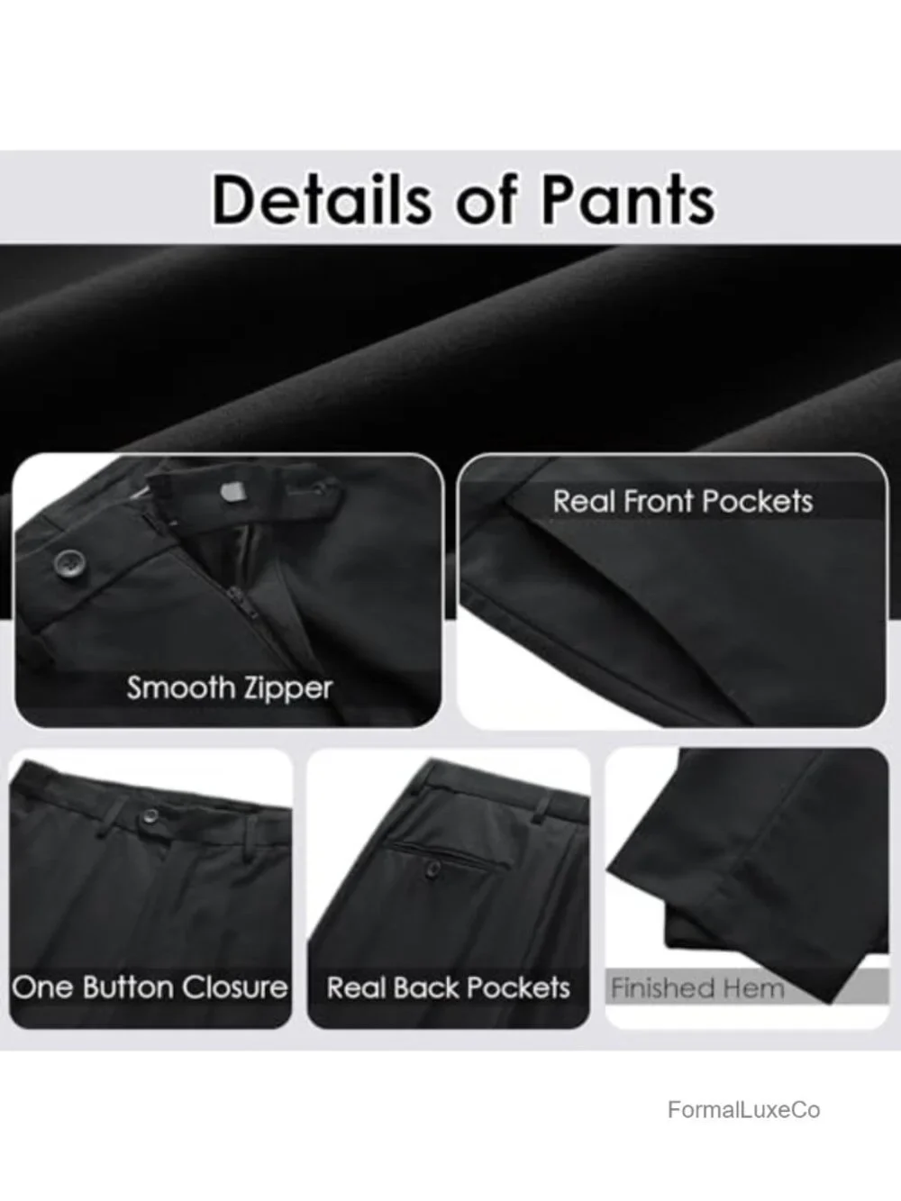Men's 3-Piece Tuxedo Suit Shawl Lapel Double-Breasted Vest Formal Wedding Prom