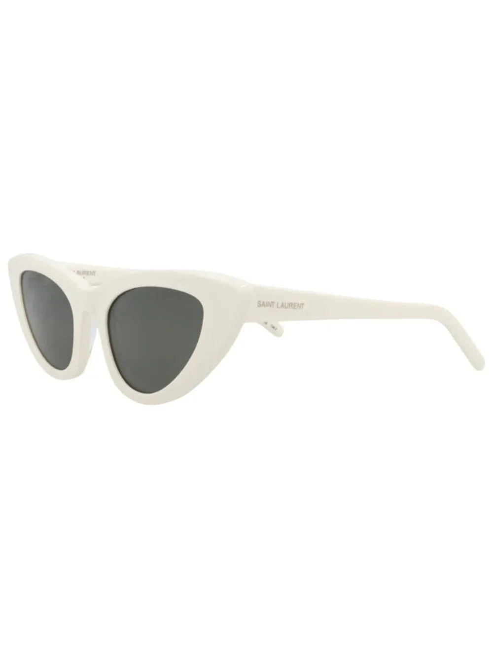 New Saint Laurent Women's Sunglasses Cat Eye Recycled Acetate Frame White White